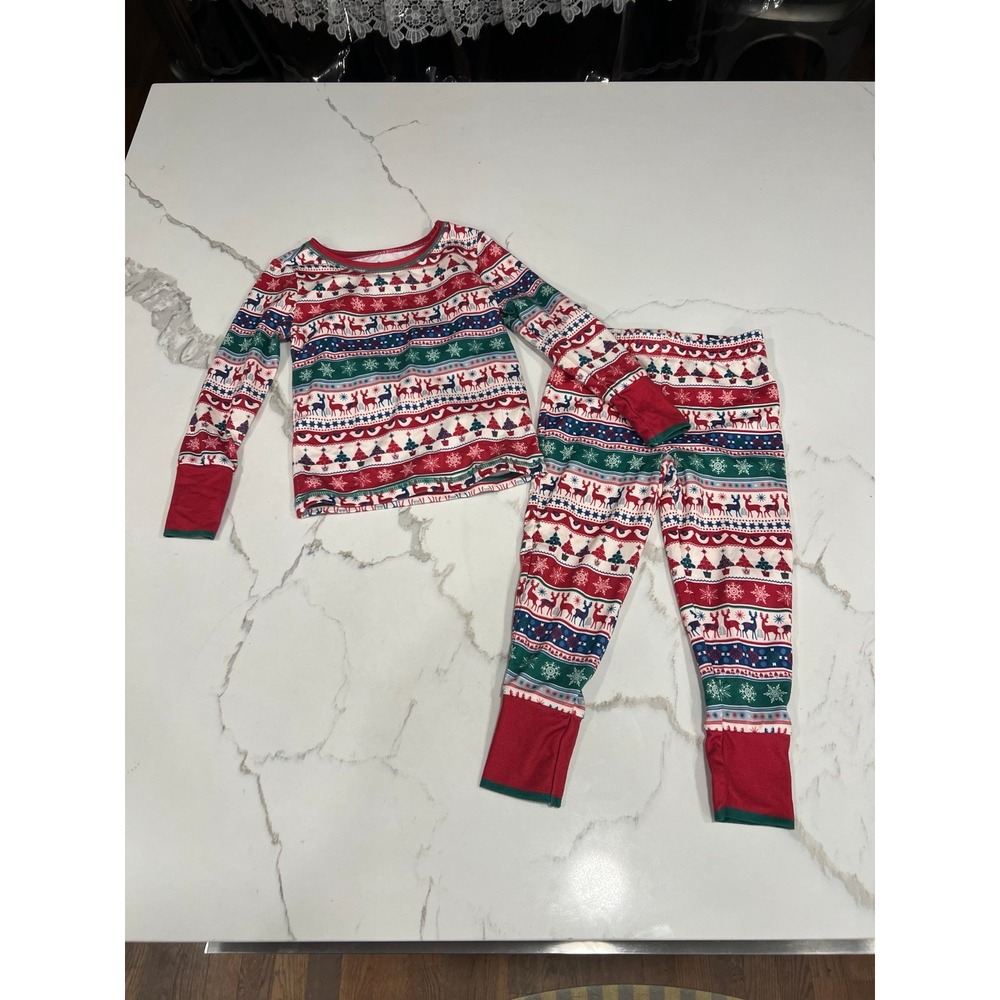 Matilda Jane Merry and Bright Fair Isle Pajama Set Size 2 New Girls Reindeer